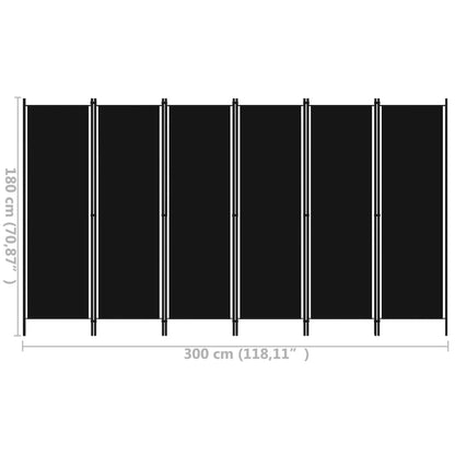 Biombo Divisor De 6 Paneles 300X180 Cm
