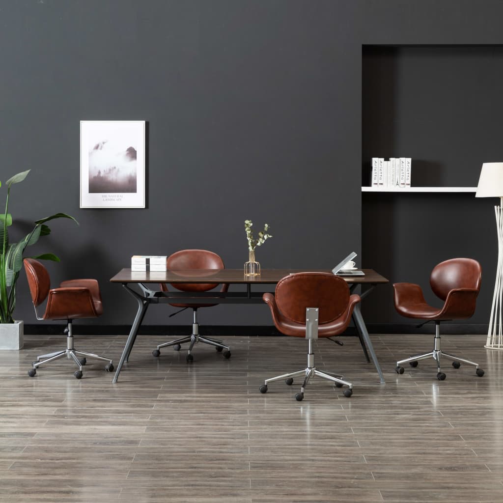 Sillas De Comedor Giratorias 4 Unidades Tela Color Gris Taupe