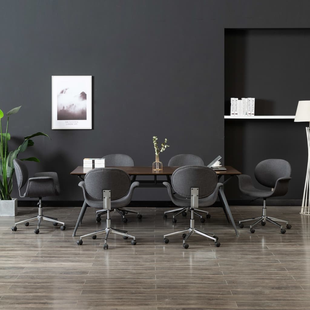 Sillas De Comedor Giratorias 4 Unidades Tela Color Gris Taupe