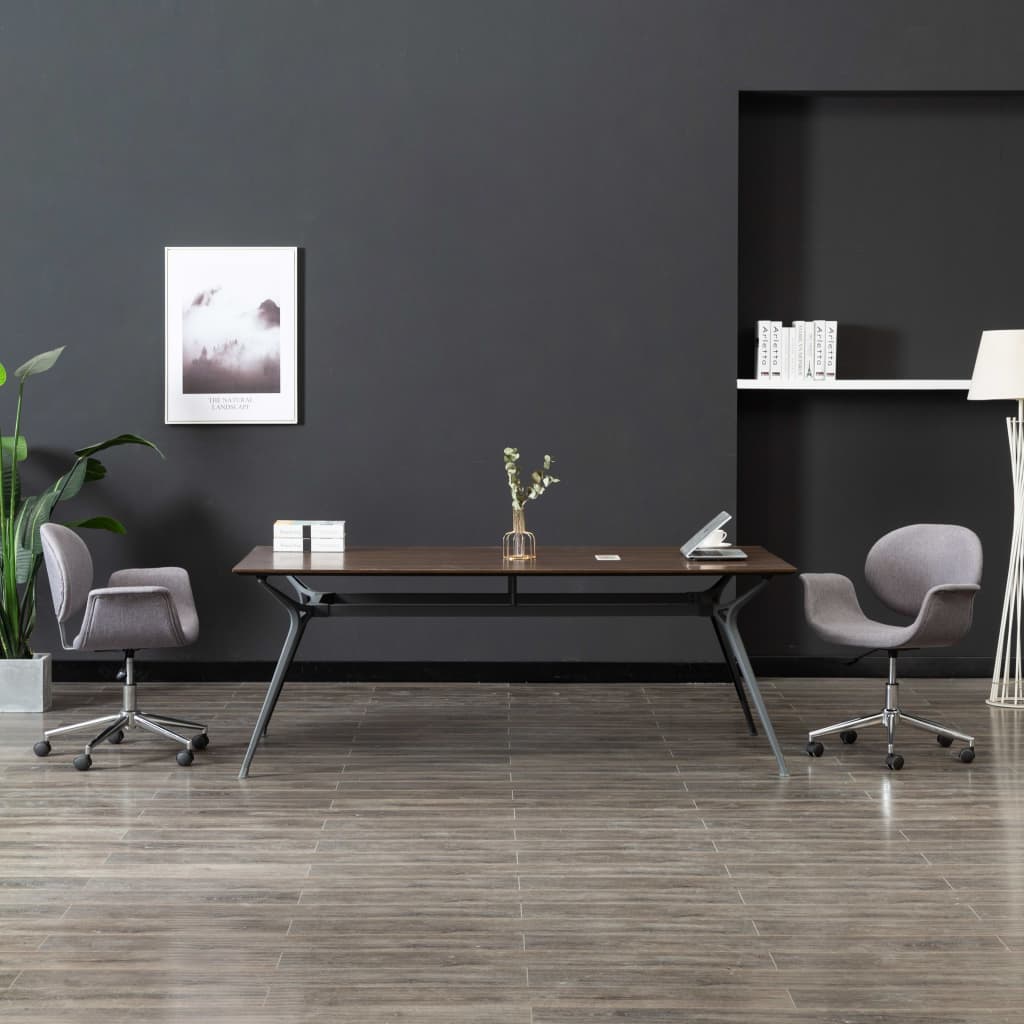Sillas De Comedor Giratorias 4 Unidades Tela Color Gris Taupe