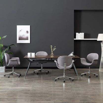 Sillas De Comedor Giratorias 4 Unidades Tela Color Gris Taupe