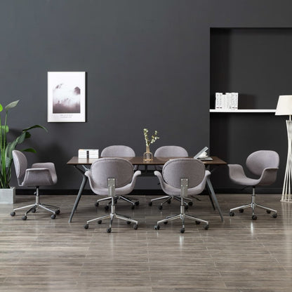 Sillas De Comedor Giratorias 4 Unidades Tela Color Gris Taupe