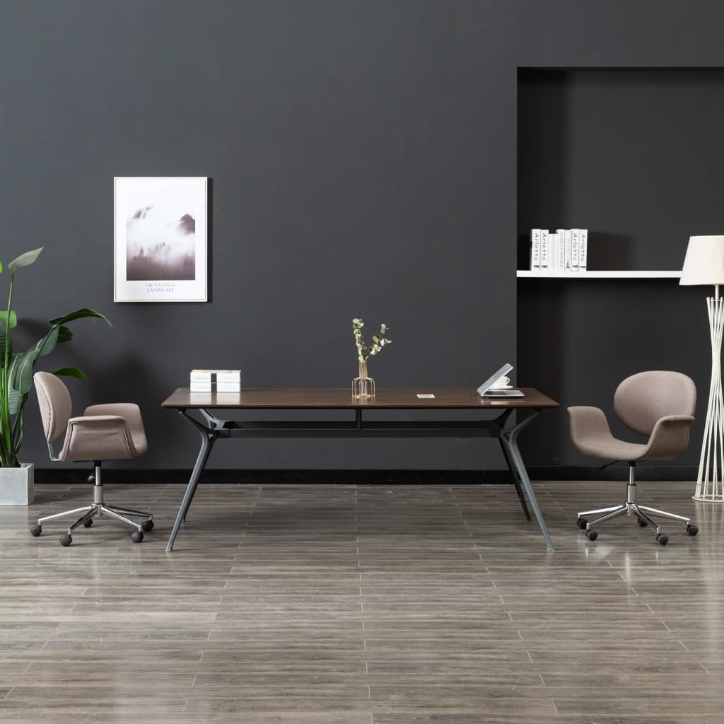 Sillas De Comedor Giratorias 4 Unidades Tela Color Gris Taupe