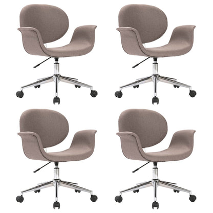 Sillas De Comedor Giratorias 4 Unidades Tela Color Gris Taupe