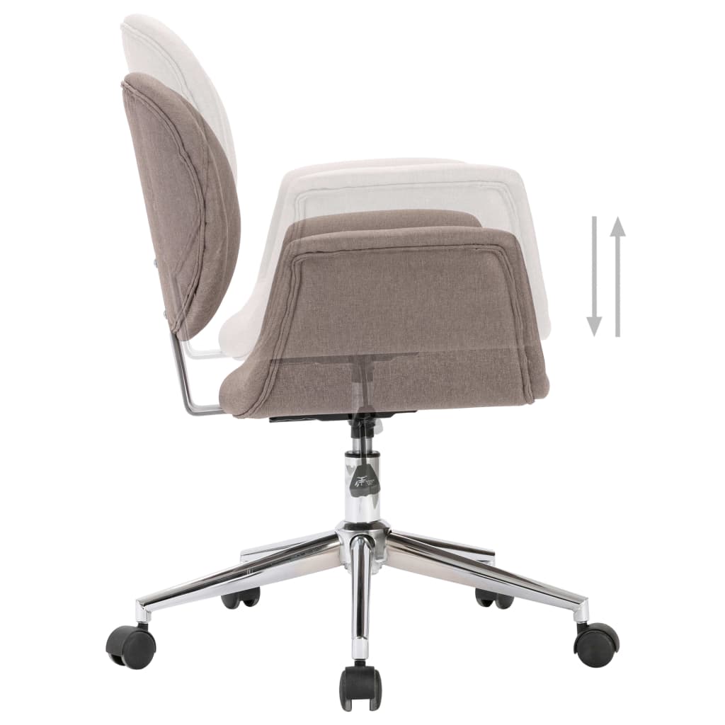 Sillas De Comedor Giratorias 4 Unidades Tela Color Gris Taupe