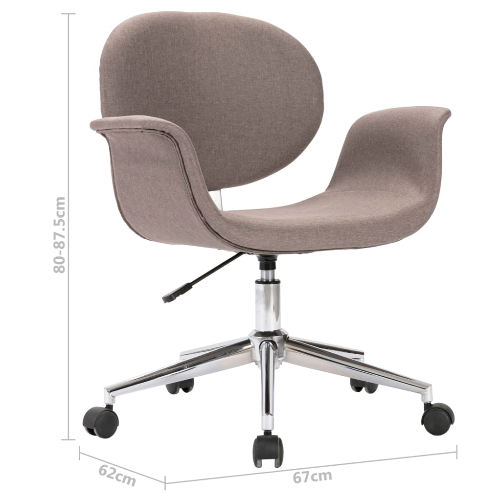 Sillas De Comedor Giratorias 4 Unidades Tela Color Gris Taupe