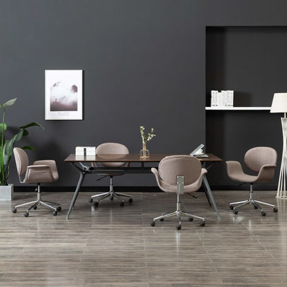 Sillas De Comedor Giratorias 4 Unidades Tela Color Gris Taupe