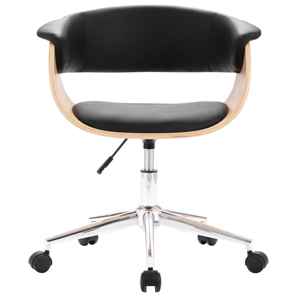 Sillas De Comedor Giratorias 4 Unidades Cuero Sintético Negro