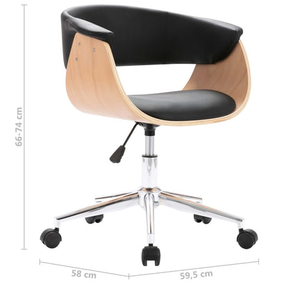 Sillas De Comedor Giratorias 4 Unidades Cuero Sintético Negro