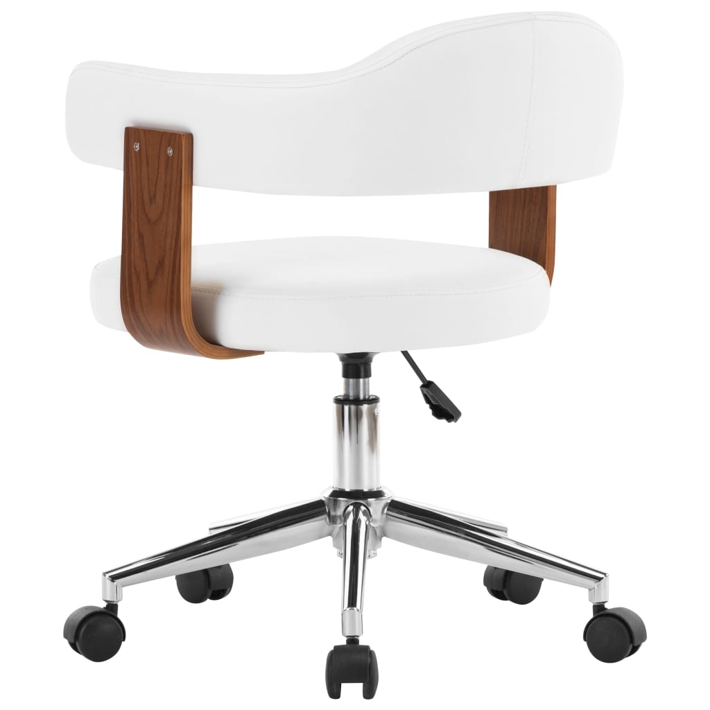 Sillas De Comedor Giratorias 4 Uds Madera Curvada Cuero