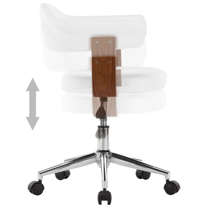 Sillas De Comedor Giratorias 4 Uds Madera Curvada Cuero