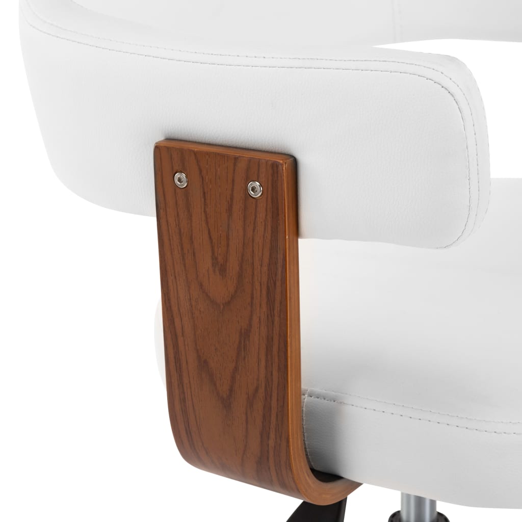 Sillas De Comedor Giratorias 4 Uds Madera Curvada Cuero