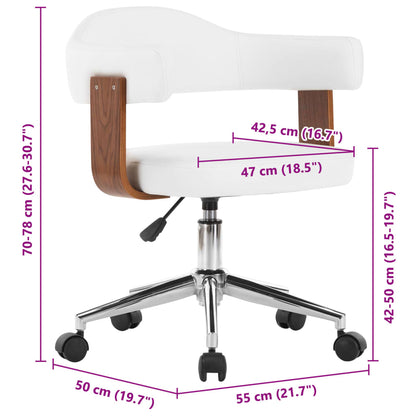 Sillas De Comedor Giratorias 4 Uds Madera Curvada Cuero