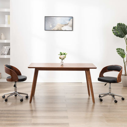 Sillas Comedor Giratorias 2 Uds Madera Curvada Tela Gris Taupe