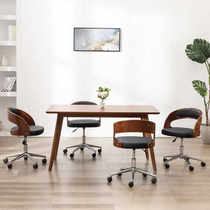 Sillas Comedor Giratorias 2 Uds Madera Curvada Tela Gris Taupe
