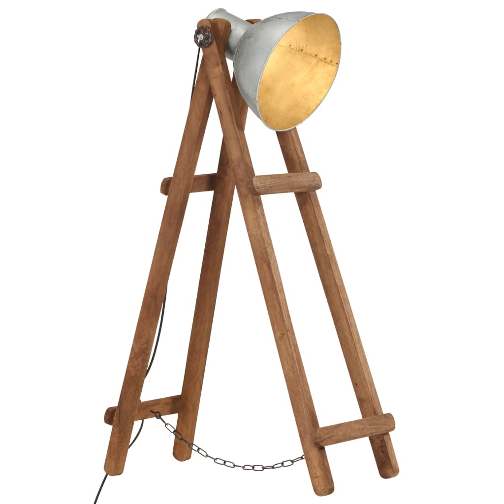 Lámpara De Pie Madera Maciza De Mango E27