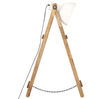 Lámpara De Pie 3 Piezas Madera Maciza De Mango E27