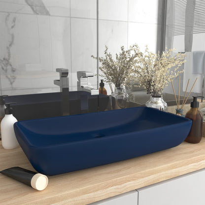 Lavabo Rectangular De Lujo Cerámica 71X38 Cm