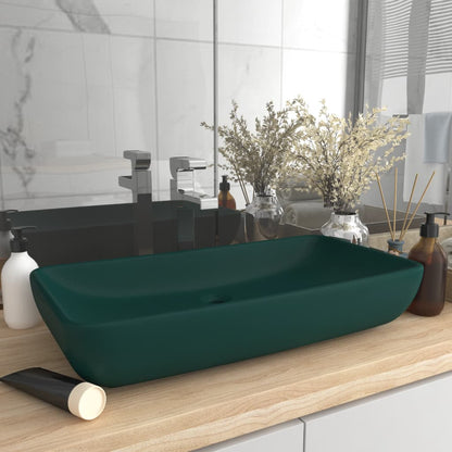 Lavabo Rectangular De Lujo Cerámica 71X38 Cm