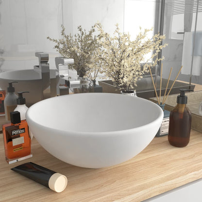 Lavabo De Lujo Redondo Cerámica 32,5X14 Cm