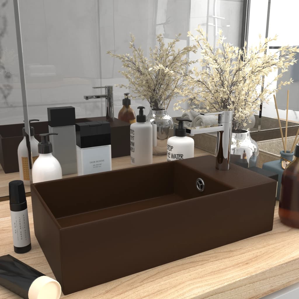 Lavabo Con Rebosadero Cerámica