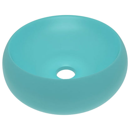 Lavabo De Lujo Redondo Cerámica 40X15 Cm
