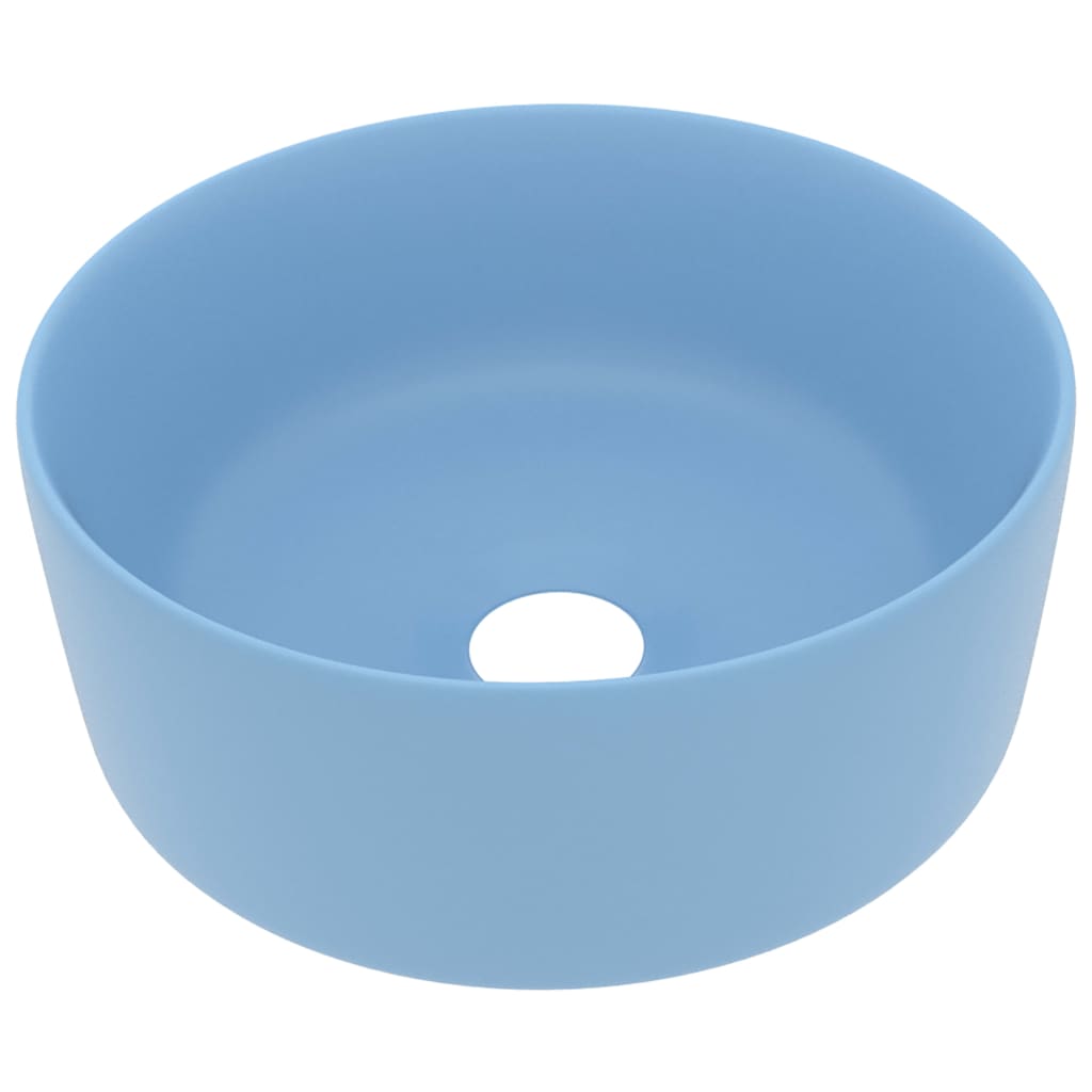 Lavabo De Lujo Redondo Cerámica 40X15 Cm