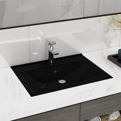 Lavabo De Lujo Con Grifo Cerámica 60X46 Cm Verde Claro