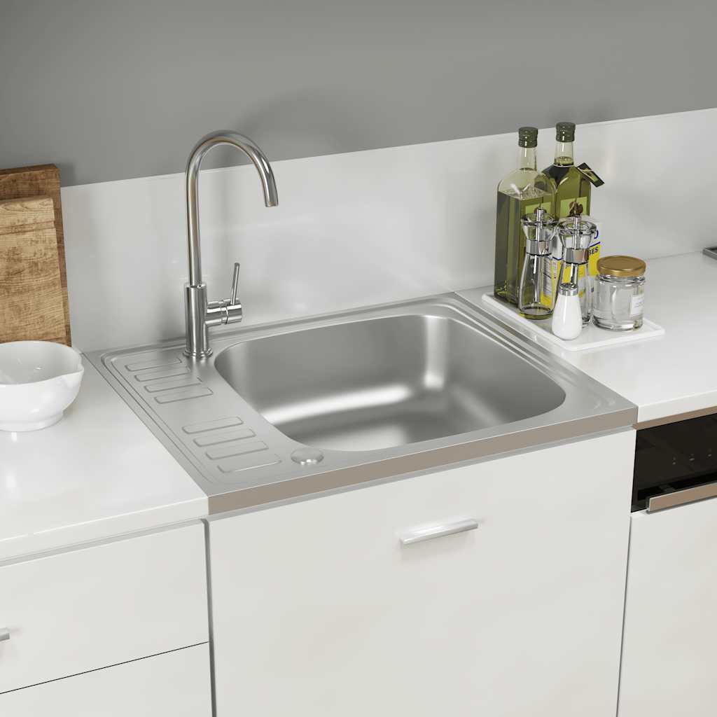 Fregadero De Cocina Con Escurridor Acero Inox