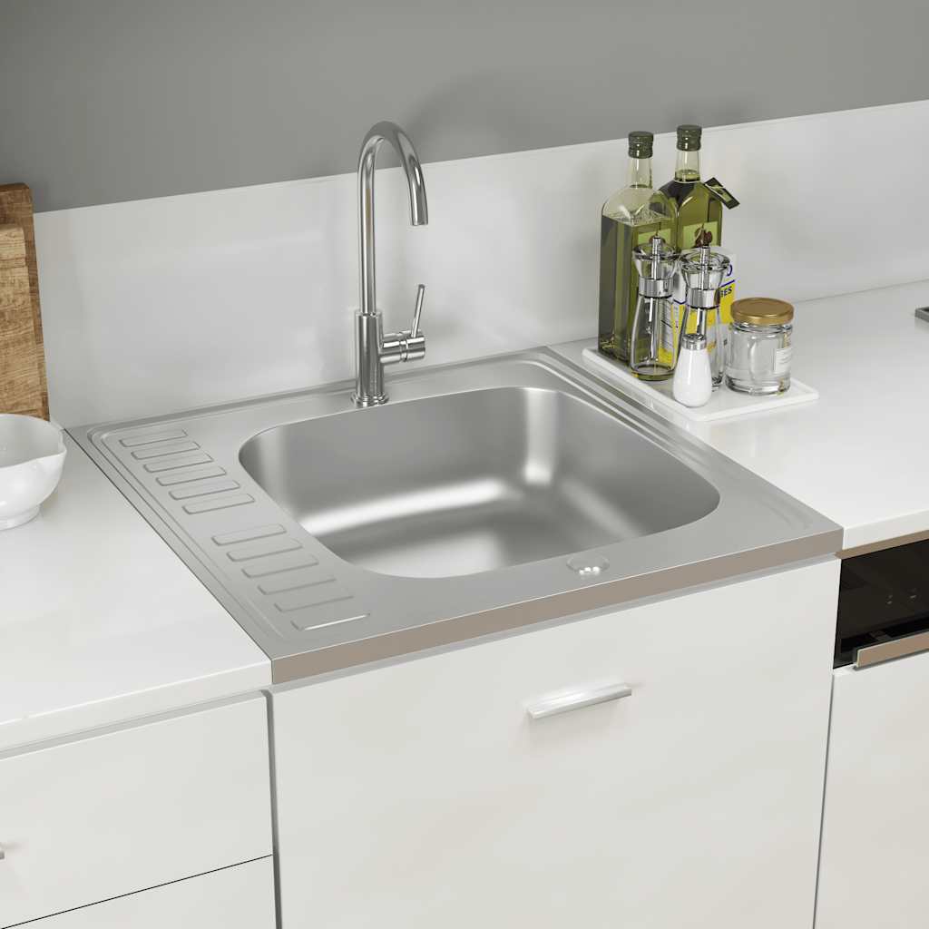 Fregadero De Cocina Con Escurridor Acero Inox