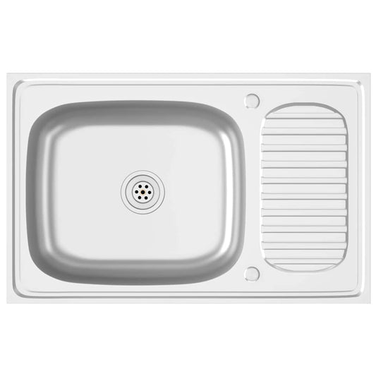 Fregadero De Cocina Con Escurridor Acero Inox