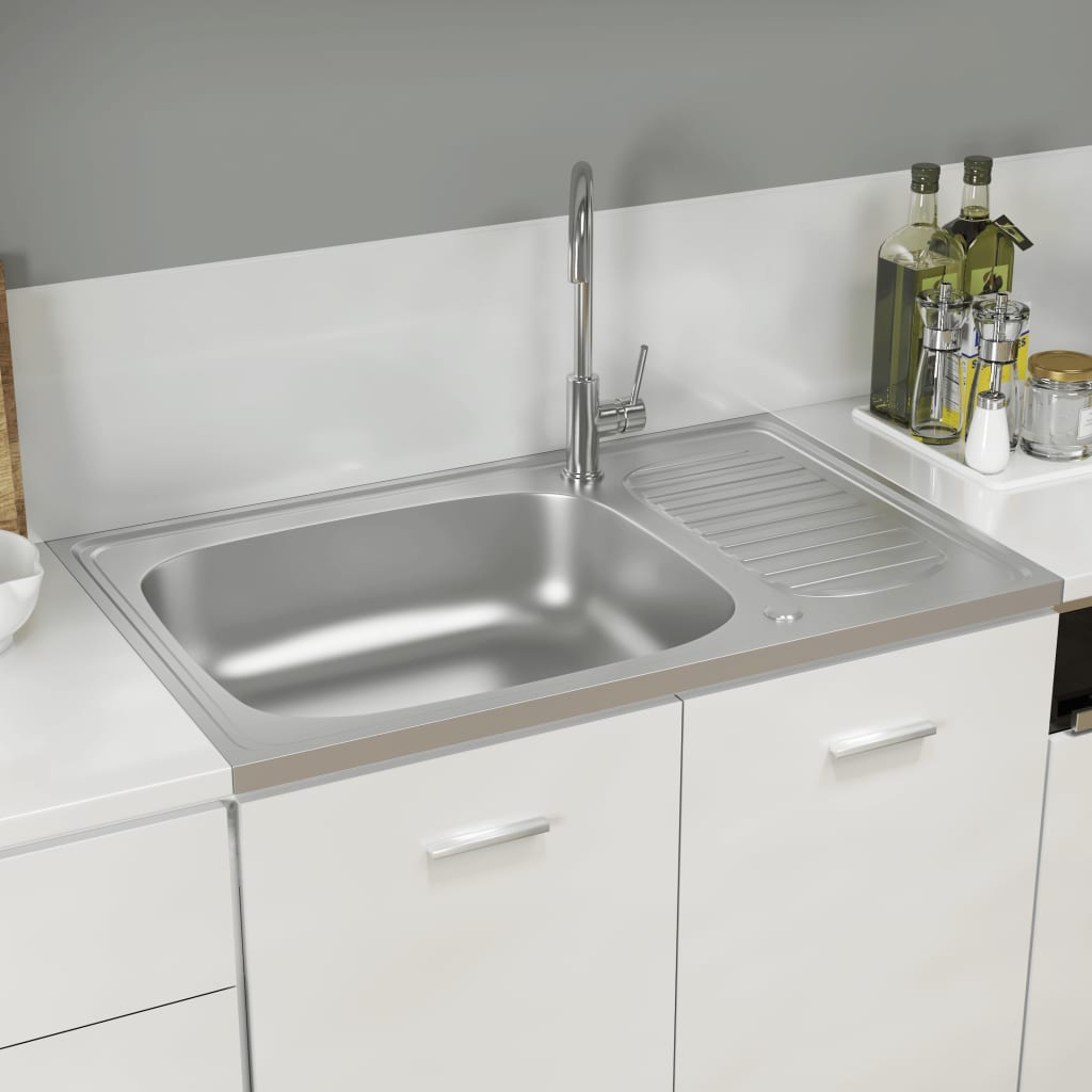 Fregadero De Cocina Con Escurridor Acero Inox