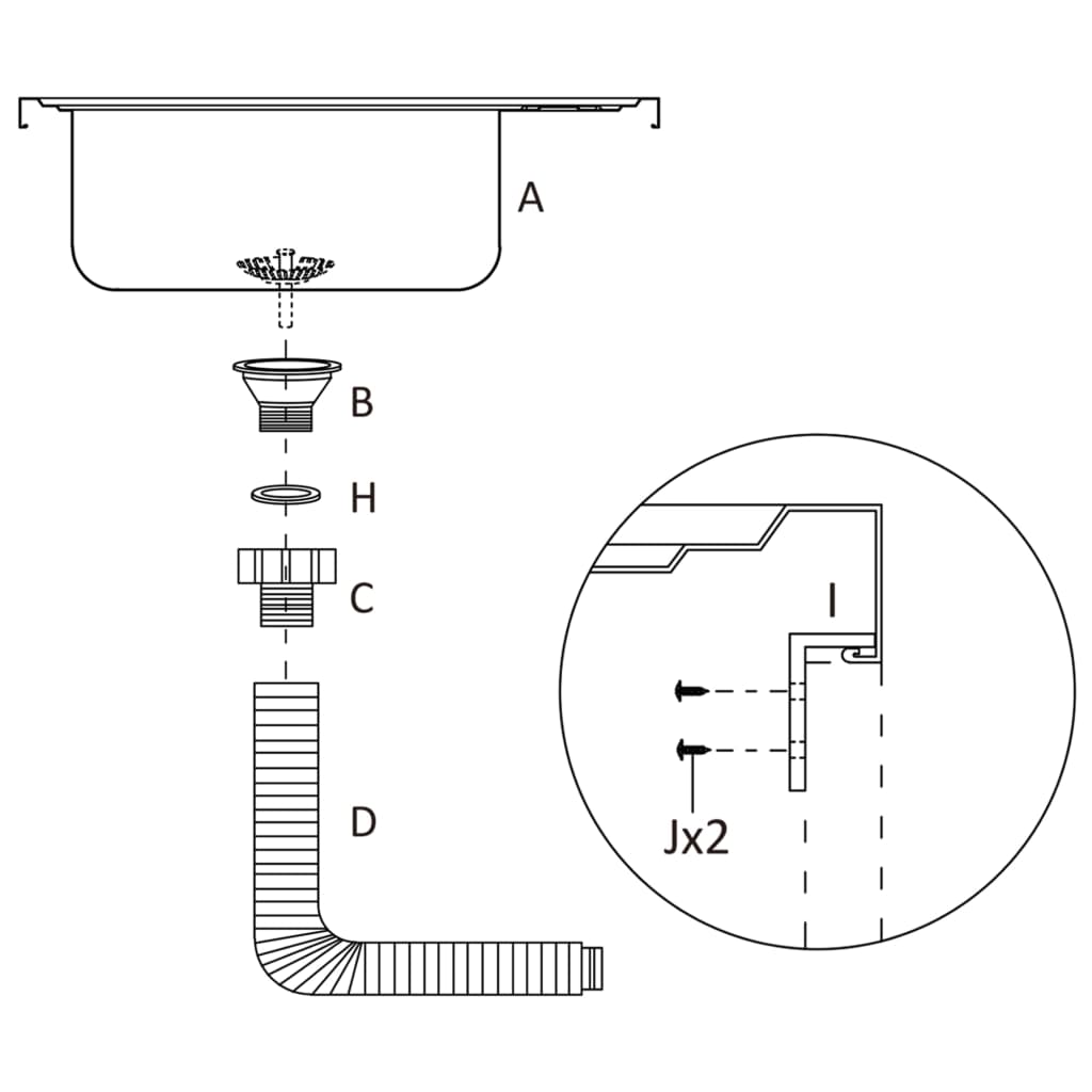 Fregadero De Cocina Con Escurridor Acero Inox