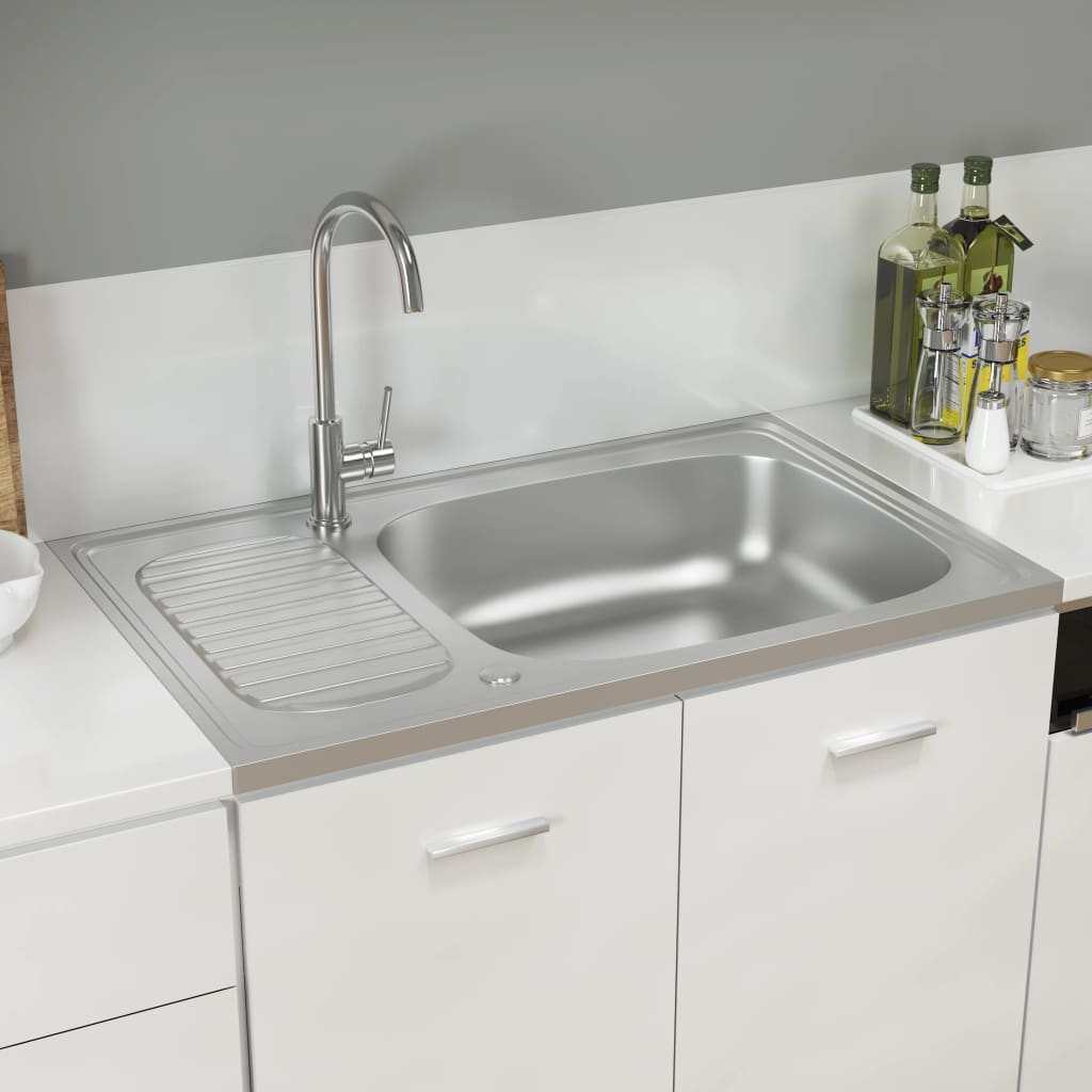 Fregadero De Cocina Con Escurridor Acero Inox