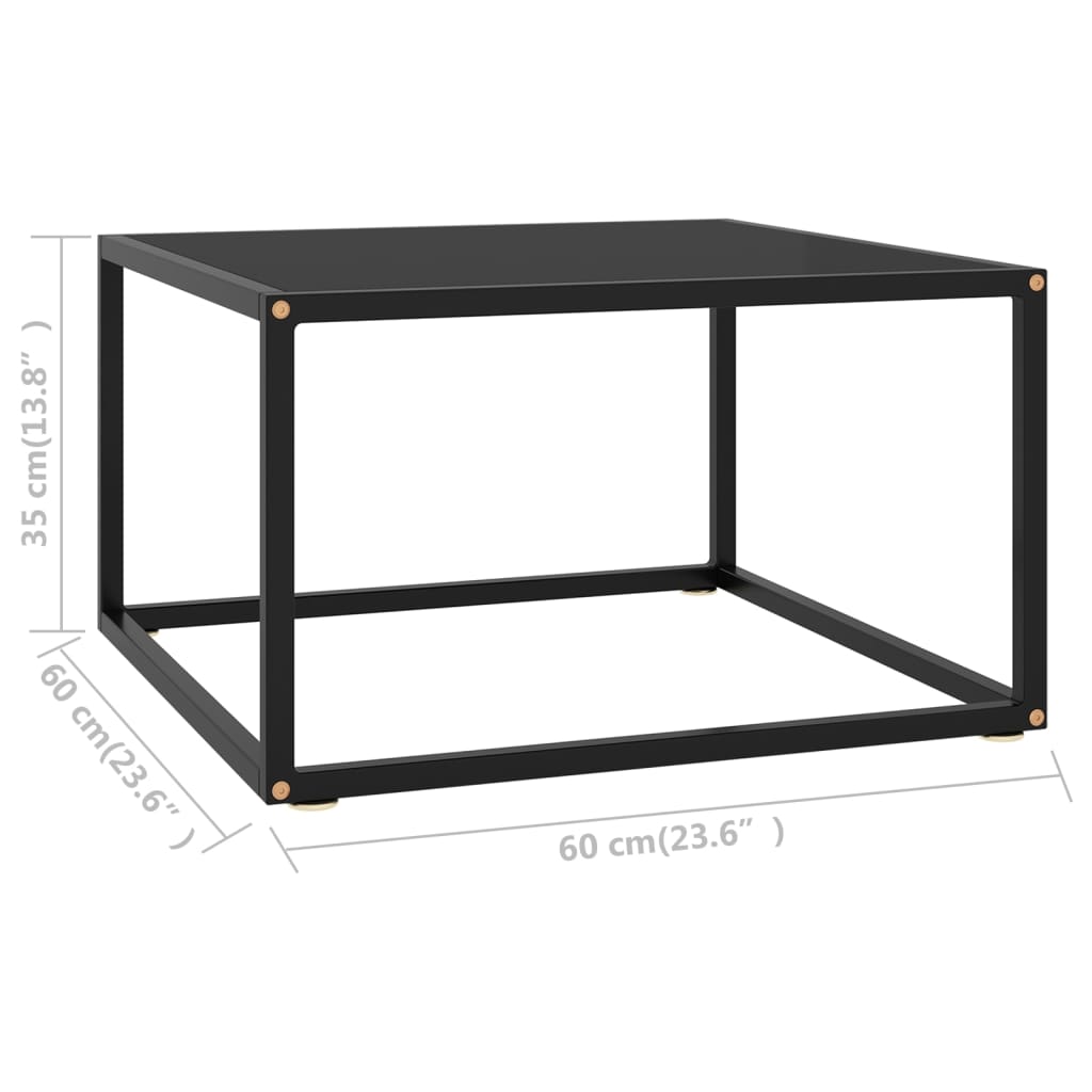 Mesa De Centro Negra Con Vidrio
