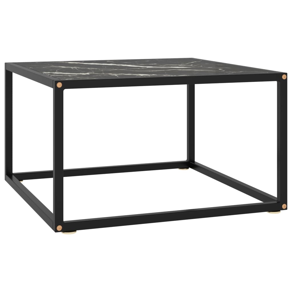 Mesa De Centro Negra Con Vidrio