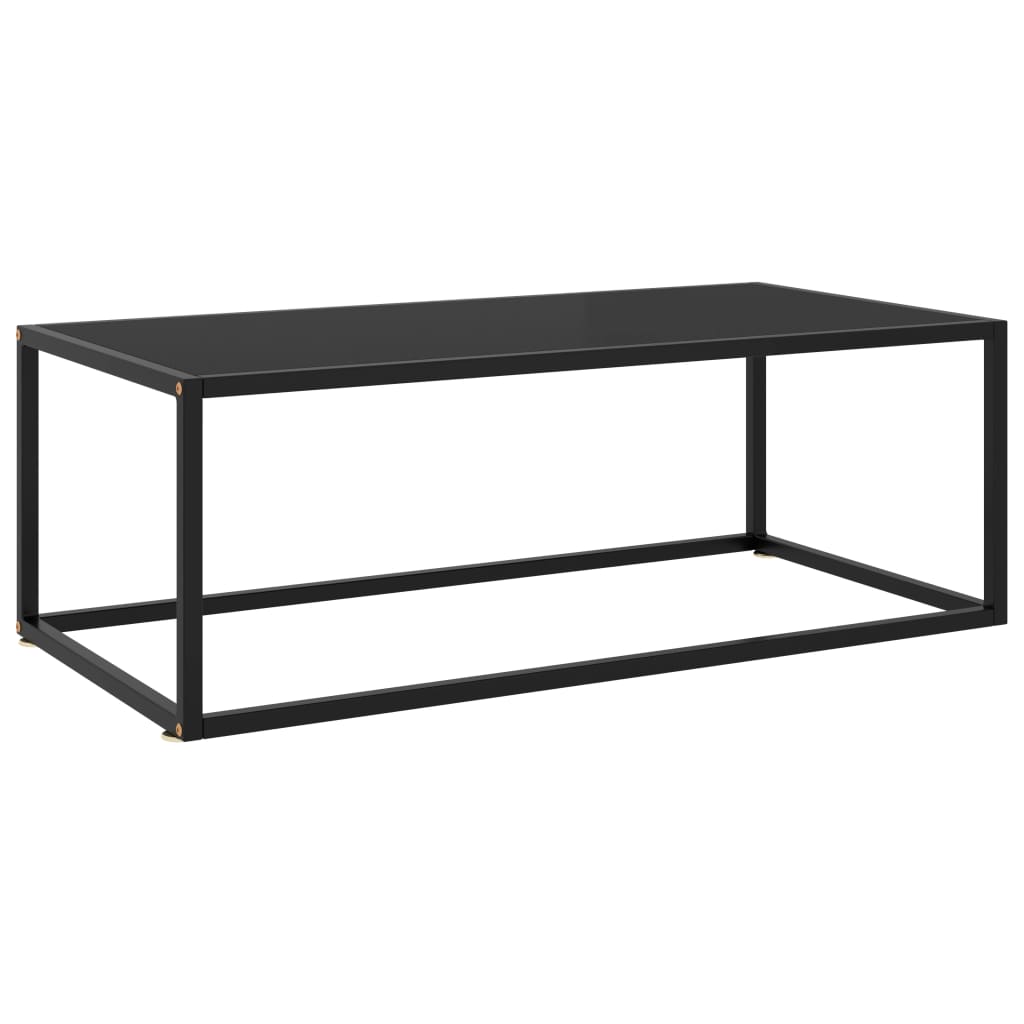 Mesa De Centro Negra Con Vidrio