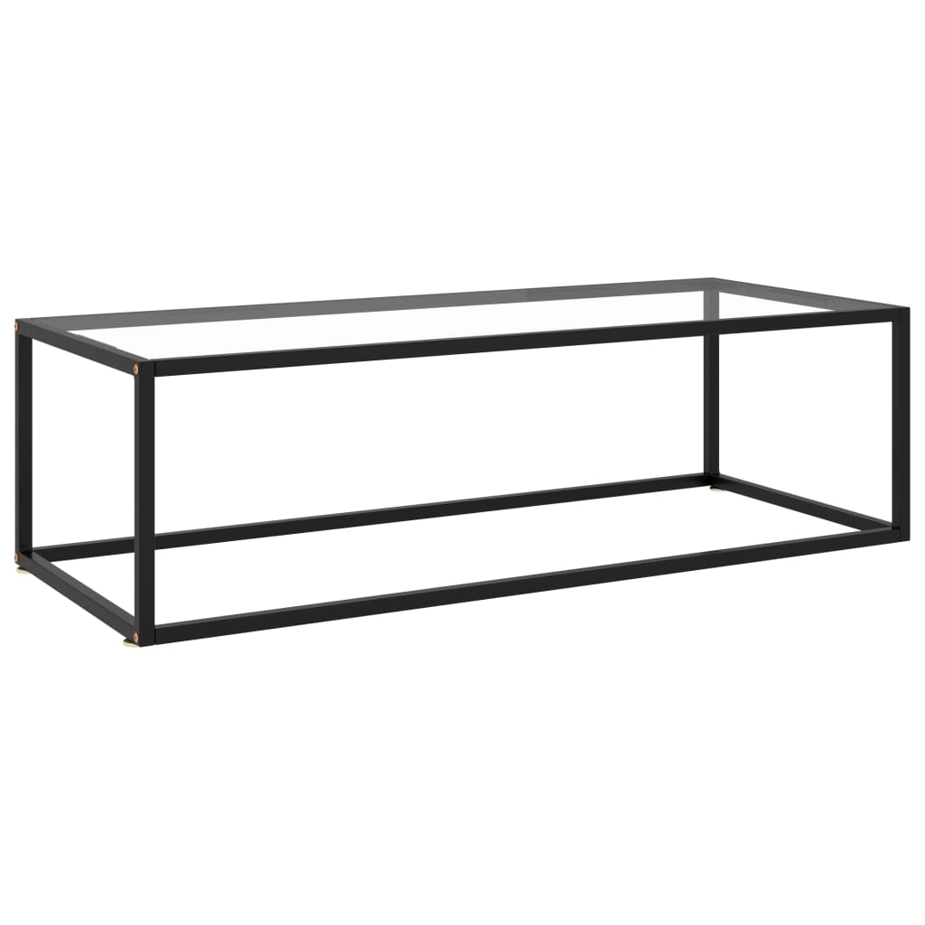 Mesa De Centro Negra Con Vidrio