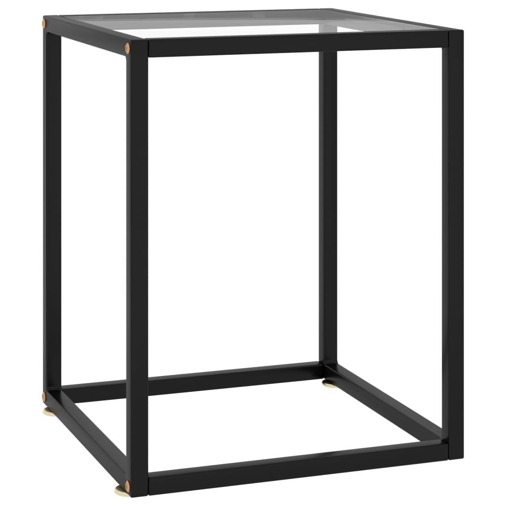 Mesa De Centro Negra Con Vidrio