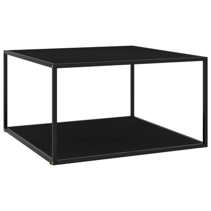 Mesa De Centro Negra Con Vidrio