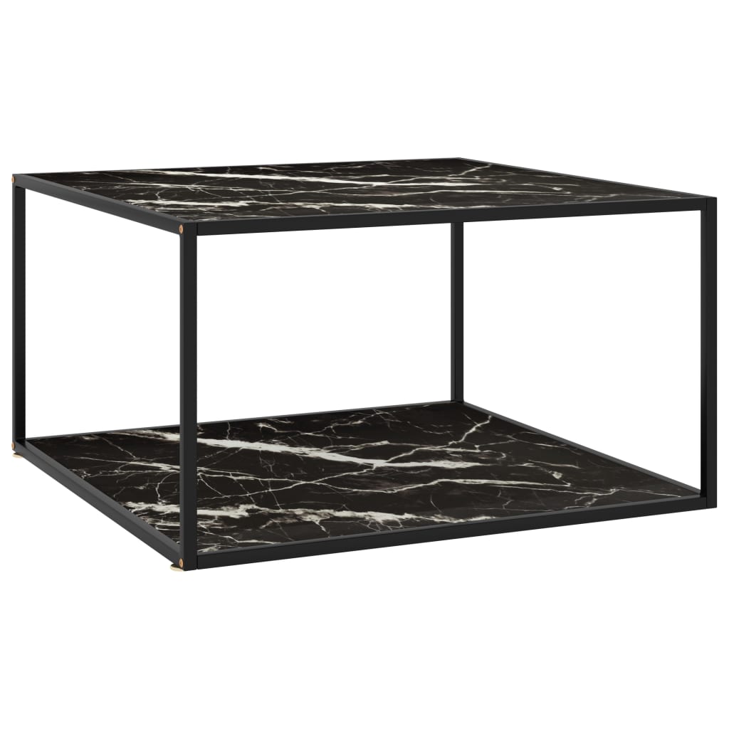 Mesa De Centro Negra Con Vidrio