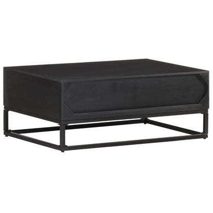 Mesa De Centro De Madera Maciza De Mango 90X60X35 Cm