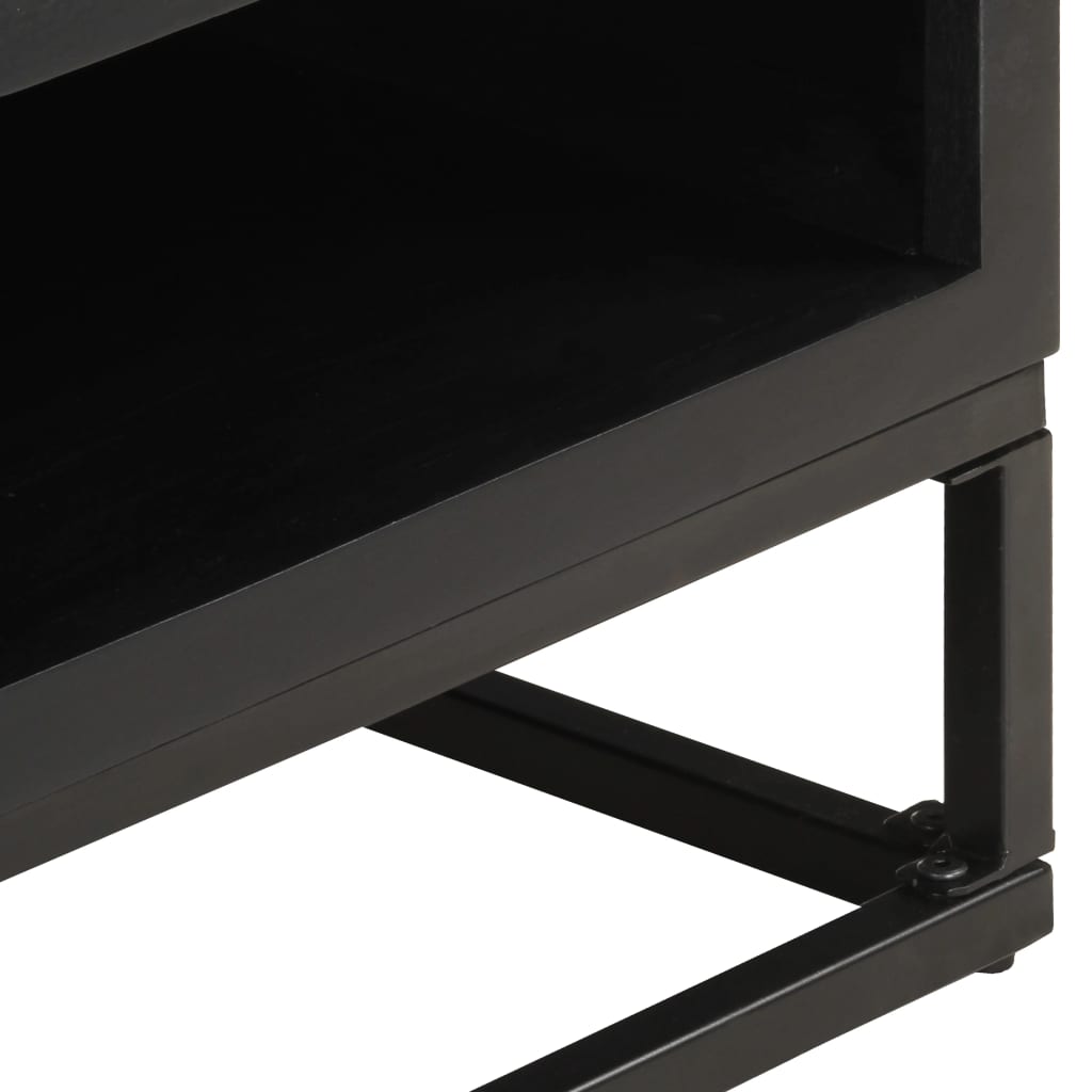 Mesa De Centro De Madera Maciza De Mango 90X60X35 Cm
