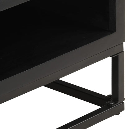 Mesa De Centro De Madera Maciza De Mango 90X60X35 Cm