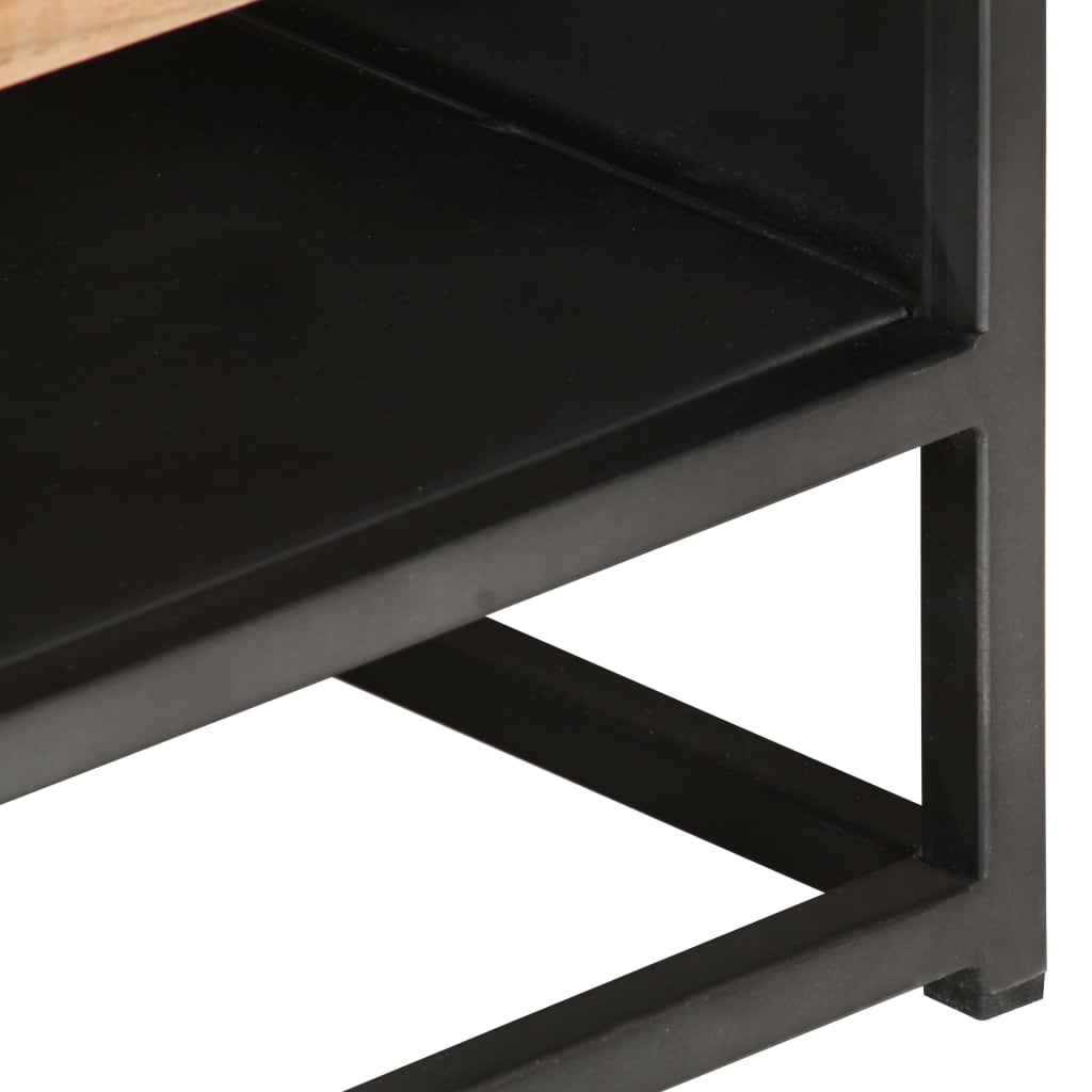 Mesa De Centro De Madera Maciza De Acacia 90X50X35 Cm