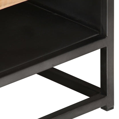 Mesa De Centro De Madera Maciza De Acacia 90X50X35 Cm