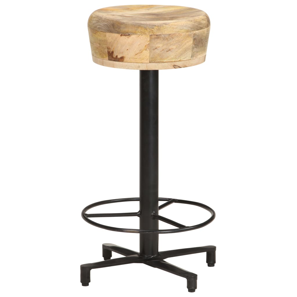 Taburetes De Cocina 2 Unidades Madera Maciza De Mango