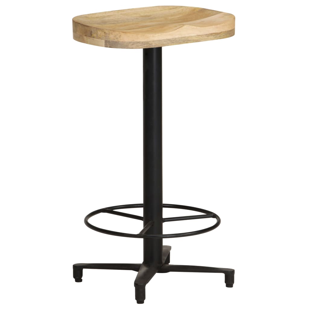 Taburetes De Cocina 2 Unidades Madera Maciza De Mango
