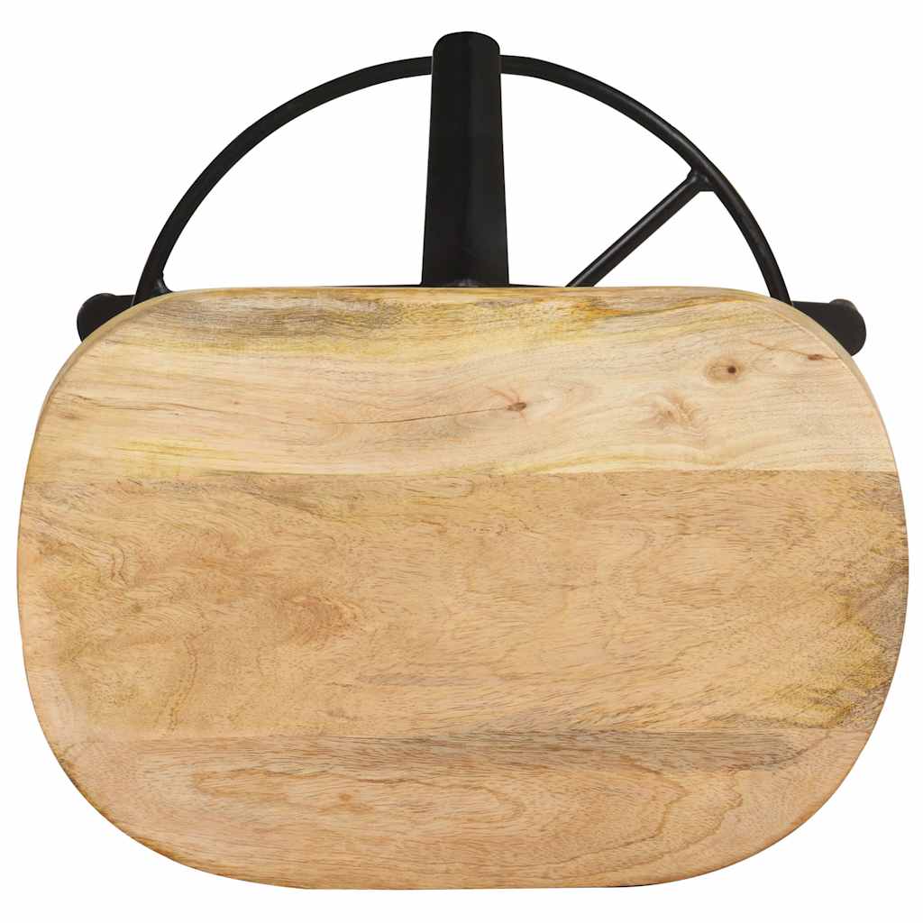 Taburetes De Cocina 2 Unidades Madera Maciza De Mango