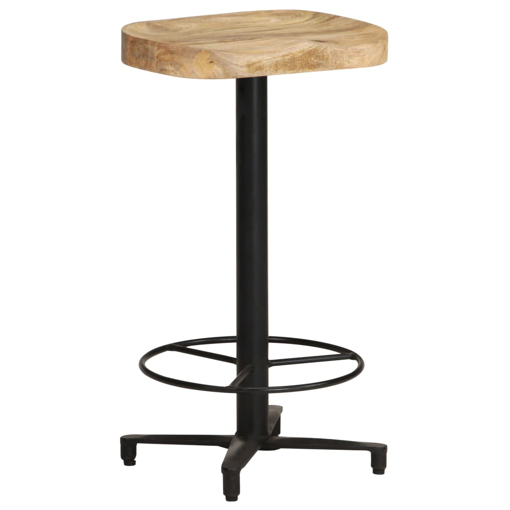 Taburetes De Cocina 2 Unidades Madera Maciza De Mango